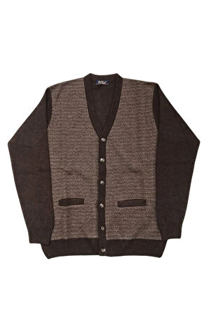 ÖZEL ÜRETİM ÖRME DÜĞMELİ  DESENLİ HIRKA