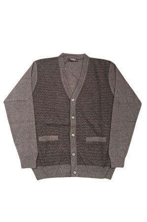 ÖZEL ÜRETİM ÖRME DÜĞMELİ  DESENLİ HIRKA