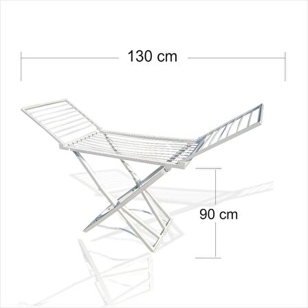 Paslanmaz İz Leke Yapmaz Yer Çizmez  Kanatlı PVC Plastik Çamaşırlık Çamaşır Kurutma Rafı Askısı