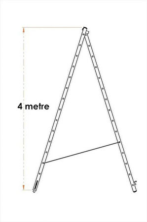 En Uzun Büyük 4x2m. Açılıp Kapanan A Tipi Sürgülü Kullanılabilen Ev Ofis İnşaat Yangın Merdiveni