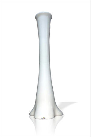 Uzun 60 cm Düz Beyaz Kırılmaz Dengeli Sert Plastik Kuru Çiçek Dal Masa Sehpa Köşe Şömine Vazo Vazosu