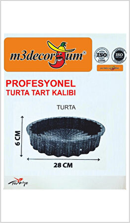 Büyük Profesyonel Ev Ocak Fırına Uygun Metal Döküm Enjeksiyon Granit Kaplama Tart Turta Pasta Kalıbı