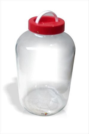 Büyük Şişman 8 Lt Litre Paşabahçe Şişecam Sızdırmaz Kapaklı Kulplu Turşu Baharat Sebze Meyve Reçel Salça Yoğurt Mayalama Saklama Kavanozu