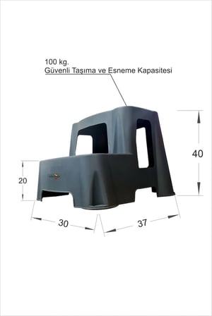Yetişkin Çocuk Yaşlı Genç 100 kg Market Mutfak Kitaplık Raf İki 2 Katlı Sağlam Basamak Merdiven Tabure Sehpa Saksı Stand