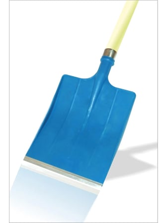 Hafif Sağlam Plastik Güçlendirilmiş Çeneli Saplı 38x40 cm. Plastik Kar Küreme Küreği Kürek Ağırlığa Dayanıklı Güçlendirilmiş Tasarım