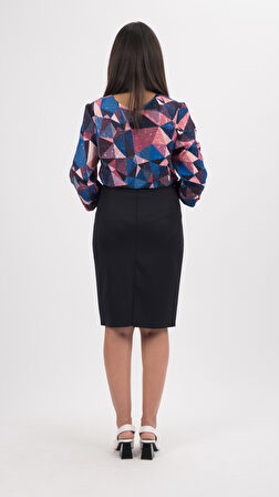 SORALLİNE KADIN OFİS ETEK 60 CM BOYUNDA 740 LACİVERT MEVSİMLİK ÜRÜN