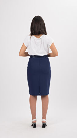 SORALLİNE KADIN OFİS ETEK 60 CM BOYUNDA 740 PARLEMENT MAVİSİ MEVSİMLİK ÜRÜN