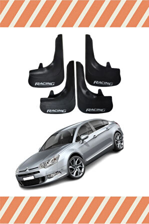 Citroen C5 2007 sonrası Racing yazılı 4’lü tozluk çamurluk paçalık kaliteli malzeme