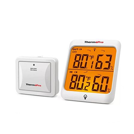 ThermoPro TP63C İç ve Dış Mekan (Sensörlü) Dijital Sıcaklık ve Nem Ölçer