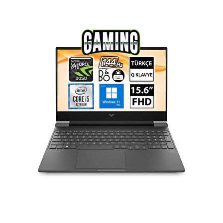 HP Victus 15-FA0011NT 80D33EA06 i5-12450H 16GB 512SSD RTX3050 15.6" FullHD W11P Taşınabilir Bilgisayar