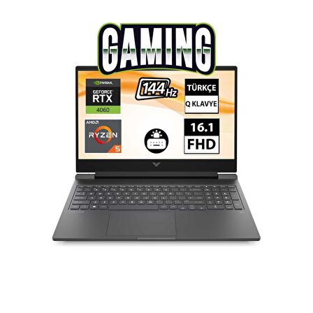 HP Victus 16-S0018NT 7Z4M8EA07 Ryzen5 7640HS 64GB 2TBSSD RTX4060 16.1" FullHD FreeDOS Taşınabilir Bilgisayar