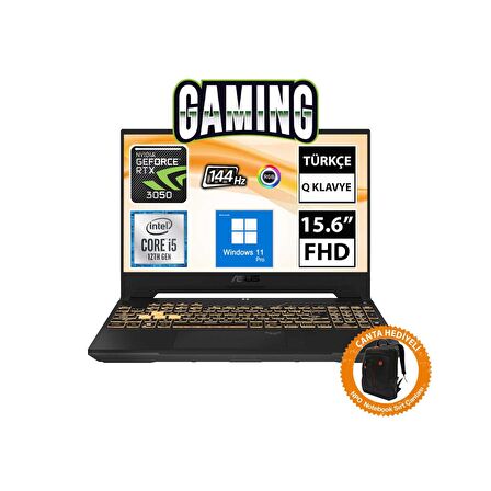 Asus TUF Gaming F15 FX507ZC4-HN205A17 i5-12500H 64GB 1TBSSD RTX3050 15.6" FullHD W11P Taşınabilir Bilgisayar-CNT018