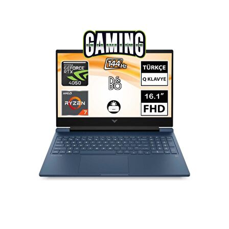 HP Victus 16-S0022NT 7Z588EA01 Ryzen7 7840HS 16GB 1TBSSD RTX4050 16.1" FullHD FreeDOS Taşınabilir Bilgisayar