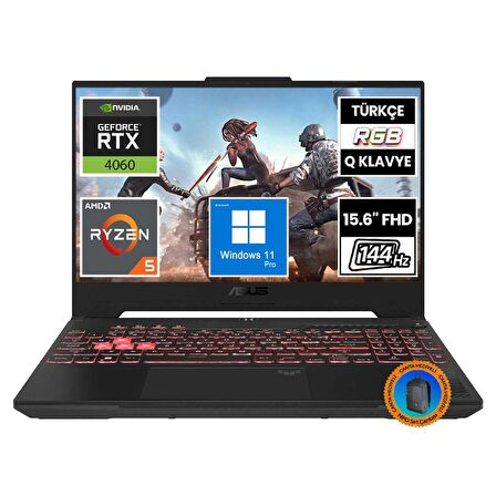 Asus TUF Gaming A15 FA507NV-LP103A9 Ryzen5 7535HS 16GB 512SSD RTX4060 15.6" FullHD W11P Taşınabilir Bilgisayar-CNT010