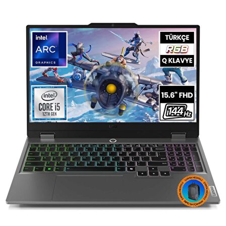 Lenovo LOQ 83FQ000UTR04 i5-12450HX 32GB 1TBSSD A530M 15.6" FullHD FreeDOS Taşınabilir Bilgisayar-CNT005