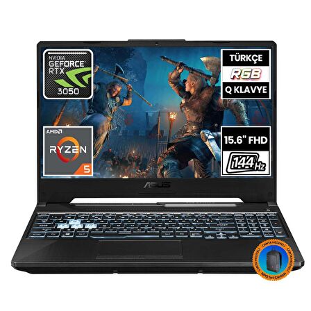 Asus TUF Gaming A15 FA506NC-HN050A12 Ryzen5 7535HS 64GB 512SSD+1TBSSD RTX3050 15.6" FullHD FreeDOS Taşınabilir Bilgisayar-CNT013