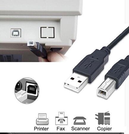 Ancheyn USB Yazıcı Printer Ara Bağlantı Kablosu USB 2.0 Yüksek Hız 3 Metre 4912