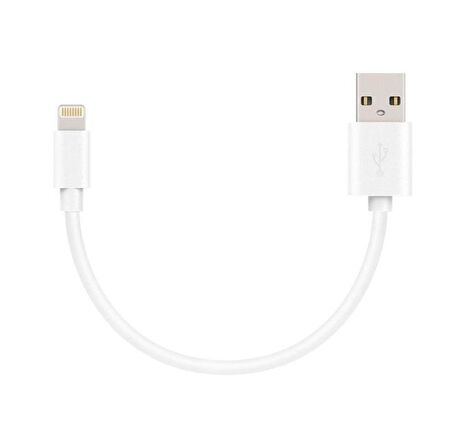 Ancheyn USB Lightning Kısa Data Şarj Kablosu 20cm Apple İphone İçin Şarj 4663( Apple Uyumludur.)