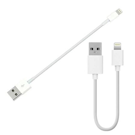 Ancheyn USB Lightning Kısa Data Şarj Kablosu 20cm Apple İphone İçin Şarj 4663( Apple Uyumludur.)