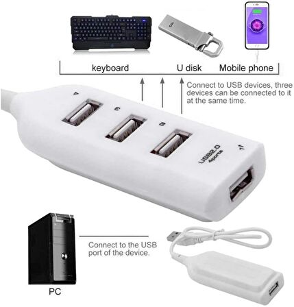 Ancheyn 4 Port USB Çoklayıcı Çoğaltıcı HUB Switch Splitter 4502