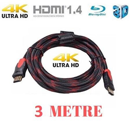 Ancheyn HDMI Kablosu Altın Uçlu 1.4b 3D 3 Metre TV Bağlama 4240