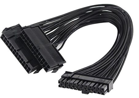 Ancheyn Güç Kaynağı Çoklayıcı 24 Pin Atx Dual PSU Çoklayıcı Adaptör Anakart Mining Kablosu 5145