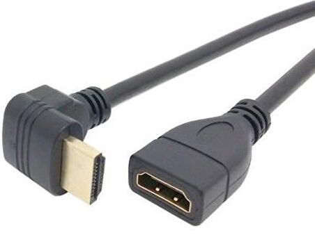 Ancheyn HDMI Dişi Erkek Uzatma Aparatı 90 Derece Dirsek Kablosu 50 cm 4666