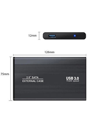 Ancheyn USB 3.0 Sata 2.5 İnç SSD Harici Taşınabilir Harddisk Kutusu 5262