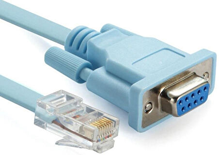 Ancheyn RJ45 To RS232 9 Pin CAT5E 6 Çevirici Dönüştürücü Adaptör Ethernet Kablosu 4335