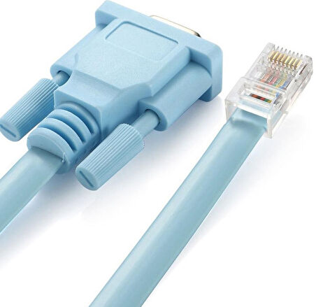 Ancheyn RJ45 To RS232 9 Pin CAT5E 6 Çevirici Dönüştürücü Adaptör Ethernet Kablosu 4335