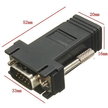 Ancheyn Rj45 Vga Ekleme Ek 30 Metre Uzatıcı Cat5/6 Monitör Extender - 2 Adet 5059