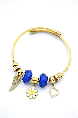 Papatya Charm Bilezik - Altın Rengi