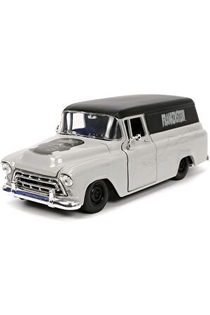 Frankenstein 1957 Chevy Suburban Die-cast Araba 1:24 Ölçek FRANKENSTEİN FİGÜR VE ARABASI