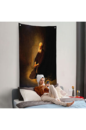 Rembrandt van Rijn - Hapishanedeki Havari Aziz Peter Diz Çökmüş Duvar Örtüsü-7410