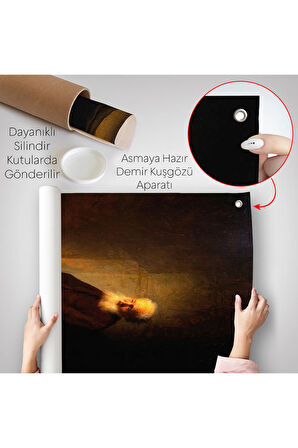 Rembrandt van Rijn - Hapishanedeki Havari Aziz Peter Diz Çökmüş Duvar Örtüsü-7410