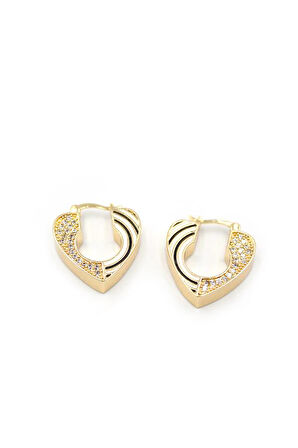 Kalp Küpe - Altın Rengi