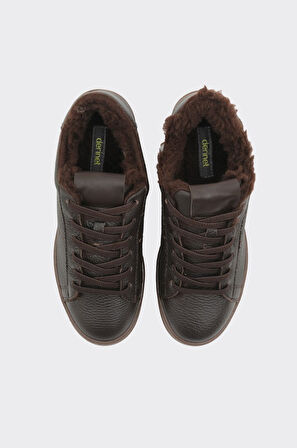 Hakiki Deri Comfort Taban Kürklü Kadın Sneaker 