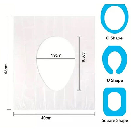  Hijyenik Tek Kullanımlık Klozet Kapağı Poşeti 50 Adet