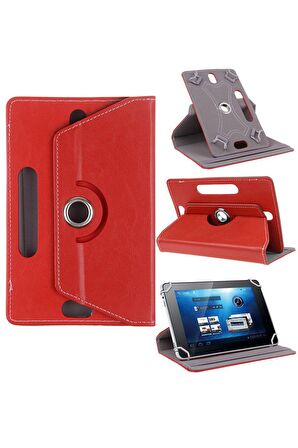 Hometech HT 7R Tablet Kılıf Deri Standlı Dönerli Universal 7 inç