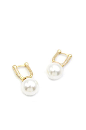 İnci Küpe - Altın Rengi