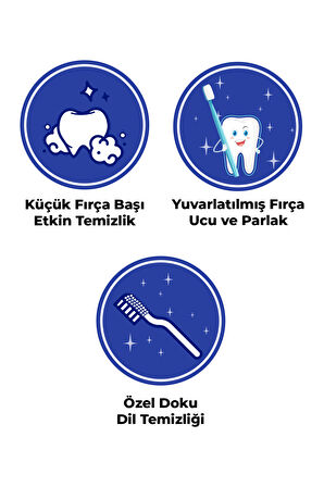 Happy Teeth Orta Sert 3 lü Diş Fırçası
