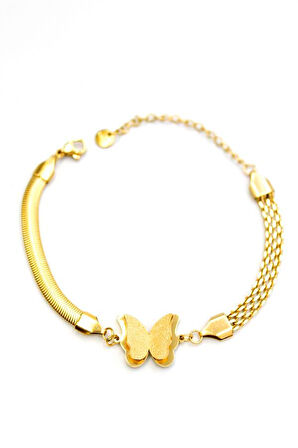 Kelebek Bileklik - Altın Rengi