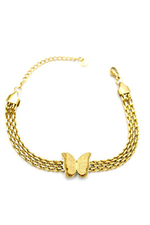 Kelebek Bileklik - Altın Rengi