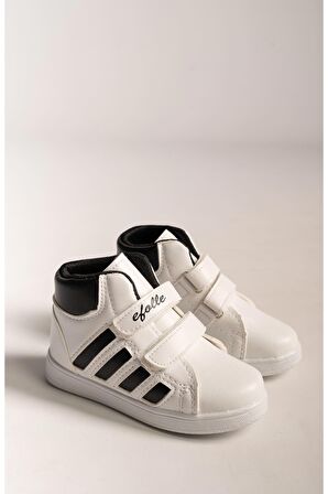 Beyaza Siyah Şeritli Cırtlı Bot