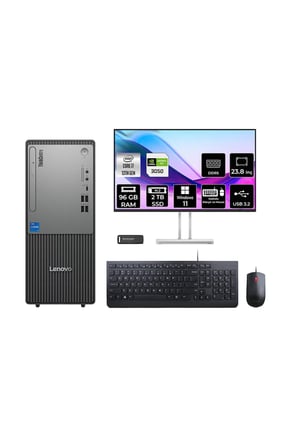 ThinkCentre Neo 50T G5 i7 13700 96GB 2TB SSD RTX3050/6GB W11H Masaüstü Bilgisayar + 23.8"