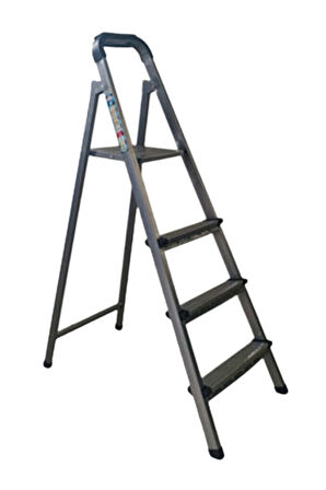 Katre Dayanıklı 3+1 Özel Tasarım Hafif, Kaymaz, Metal Basamaklı Katlanır Merdiven