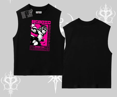 Kolsuz Tshirt Heroic Anime Girl Japon Stil Grafik Baskılı