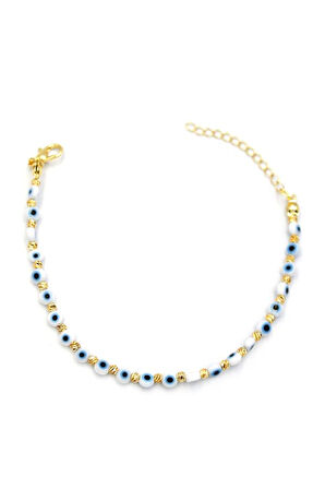 Nazar Boncuk  Bileklik - Beyaz