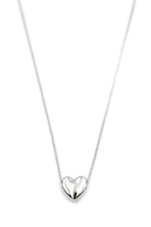 Kalp Kolye - Gümüş Rengi