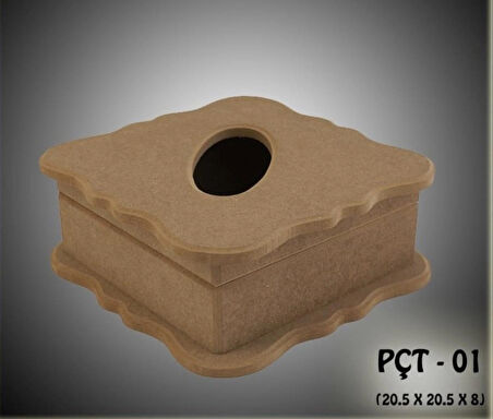 Ahşap Boyanabilir Dekoratif Peçetelik